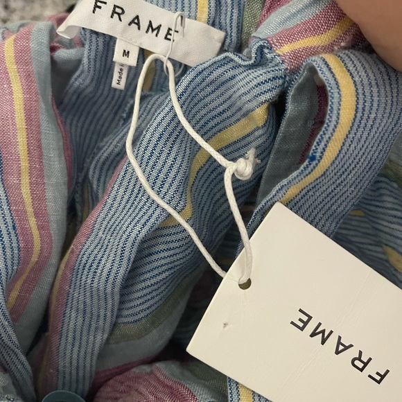 FRAME striped linen romper - Picture 3 of 4